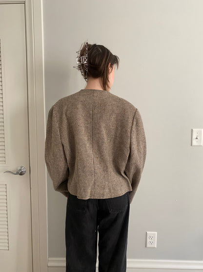 Vintage Blazer Wool Pea Coat -M