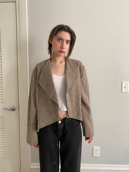 Vintage Blazer Wool Pea Coat -M