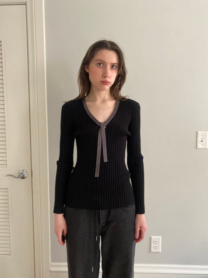 Vintage chain tie top -M