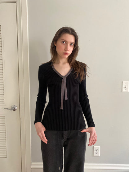 Vintage chain tie top -M