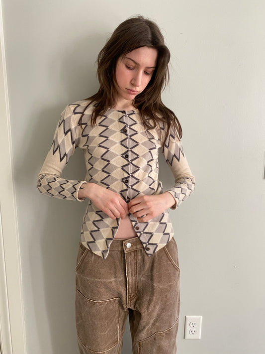 Illusion Cashmere Cardigan -XS