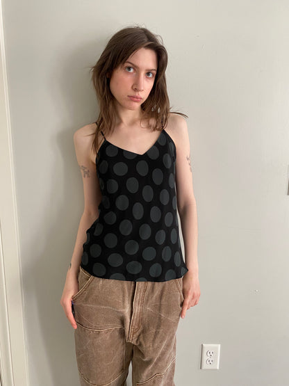 90s Silk Polka Dot Tank -XS/S