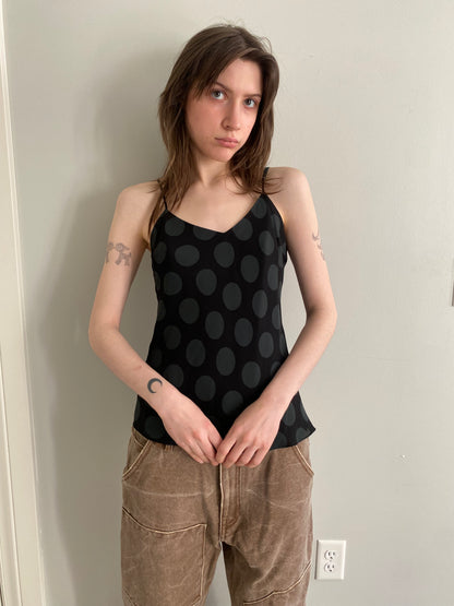 90s Silk Polka Dot Tank -XS/S