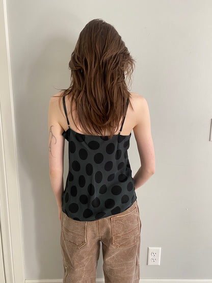 90s Silk Polka Dot Tank -XS/S