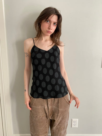 90s Silk Polka Dot Tank -XS/S
